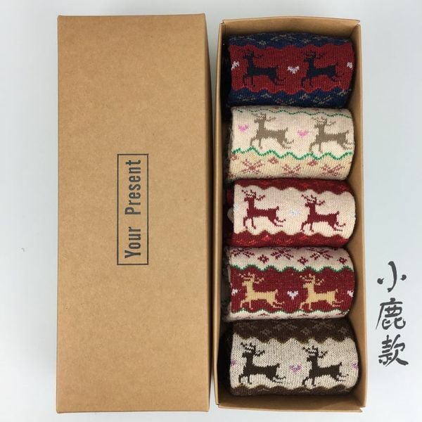  Set Tất Len Hoạ Tiết Giáng Sinh 