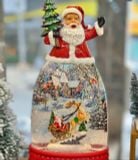  Hộp Nhạc Santa Trượt Tuyết Trang Trí 