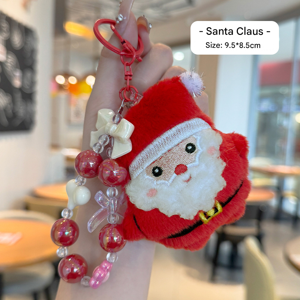  Móc Khóa Bông Mix Dây Charm Christmas 