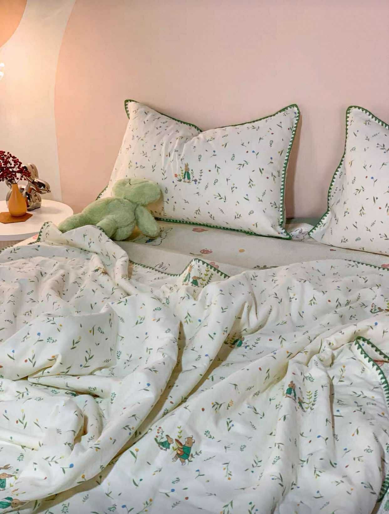  Bộ Chăn Ga Gối Thỏ Đồng Quê 