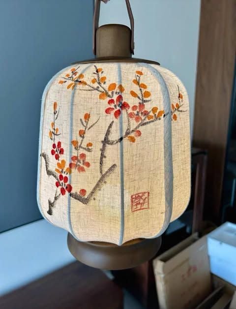  Đèn Lồng Vải Hoạ Mai Như Ý 