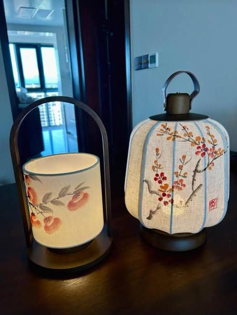  Đèn Lồng Vải Hoạ Mai Như Ý 