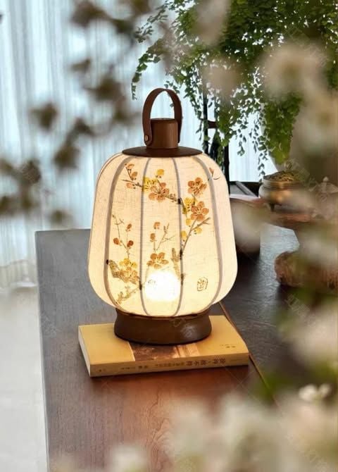  Đèn Lồng Vải Hoạ Mai Như Ý 