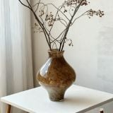  Bình Hoa Men Nâu Thời Trung Cổ 