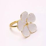  Napkin Ring Hoa Ngọc Trắng 