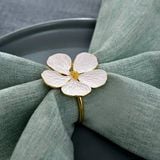  Napkin Ring Hoa Ngọc Trắng 
