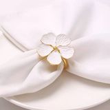  Napkin Ring Hoa Ngọc Trắng 