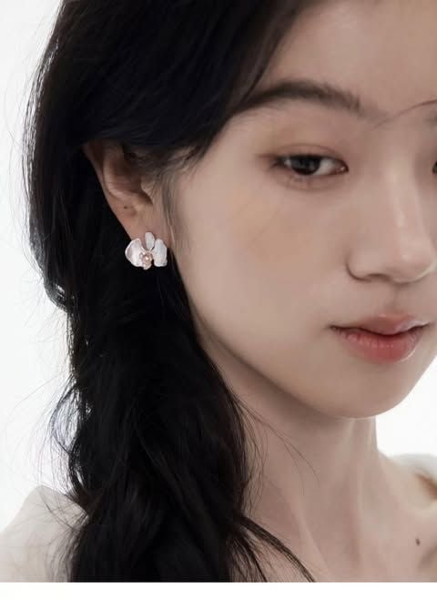  (Order) Bộ Trang Sức Hoa Lan Ngọc Trai 