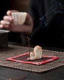  [ORDER] Đế Đốt Trầm Mèo Lười (Kèm tấm lót tre) 