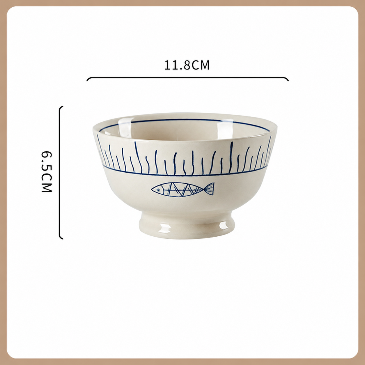  Bát Gốm Chú Cá Bơi Lội 