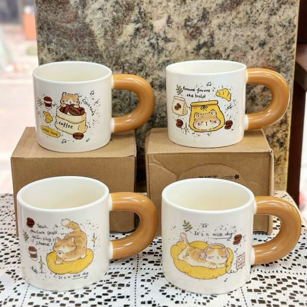  Cốc Sứ Mèo Cafe 