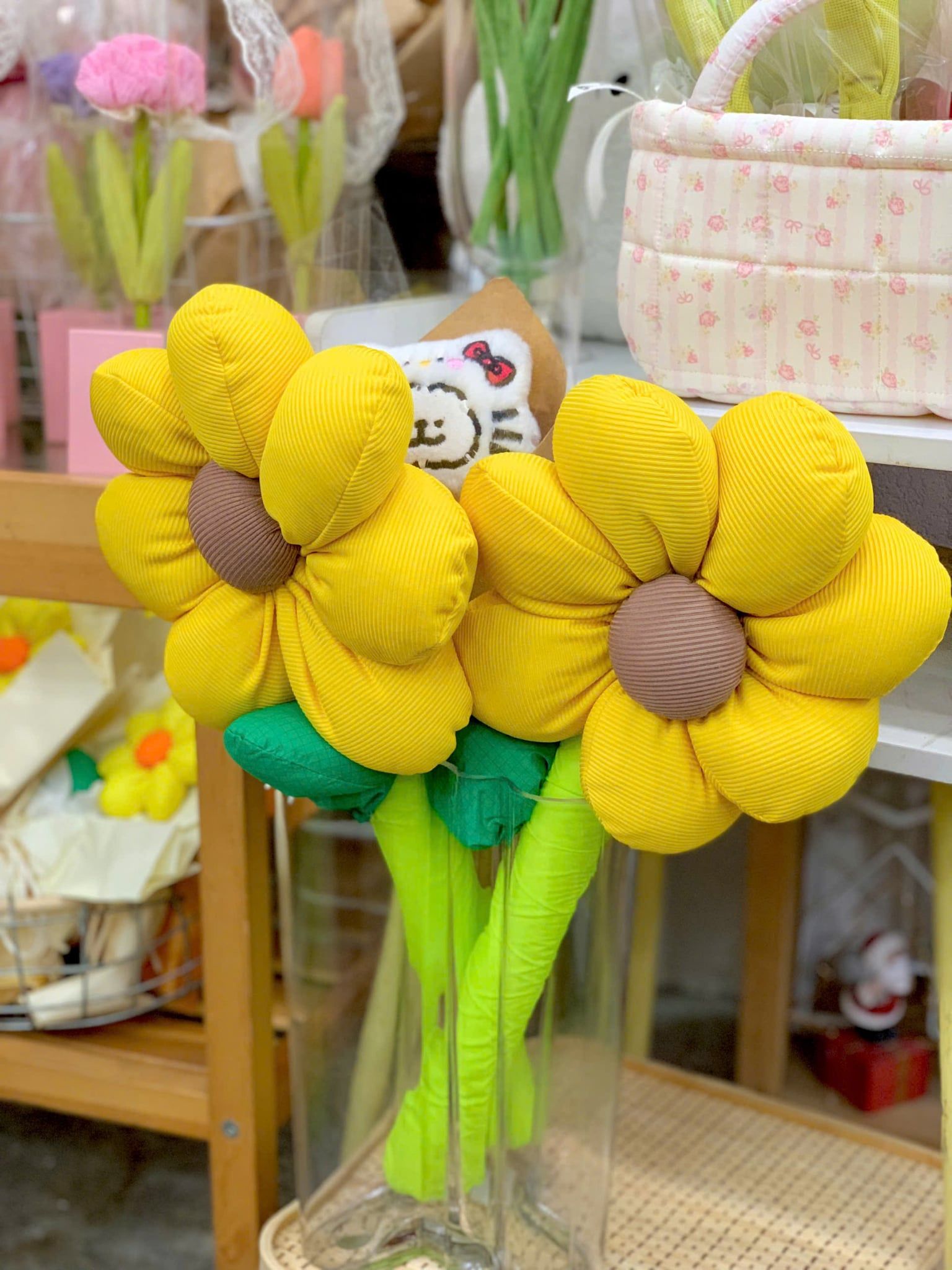  Cành Hoa Hướng Dương Nhồi Bông Size Lớn (23 x 47cm) 