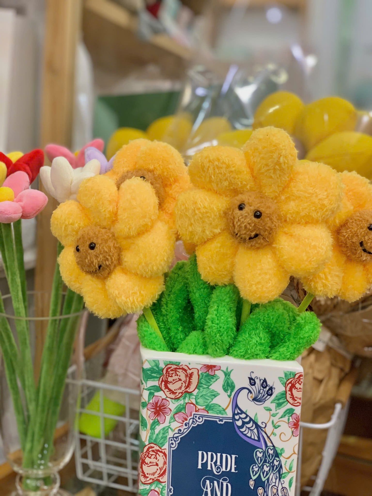  Cành Hướng Dương Bông Xù 