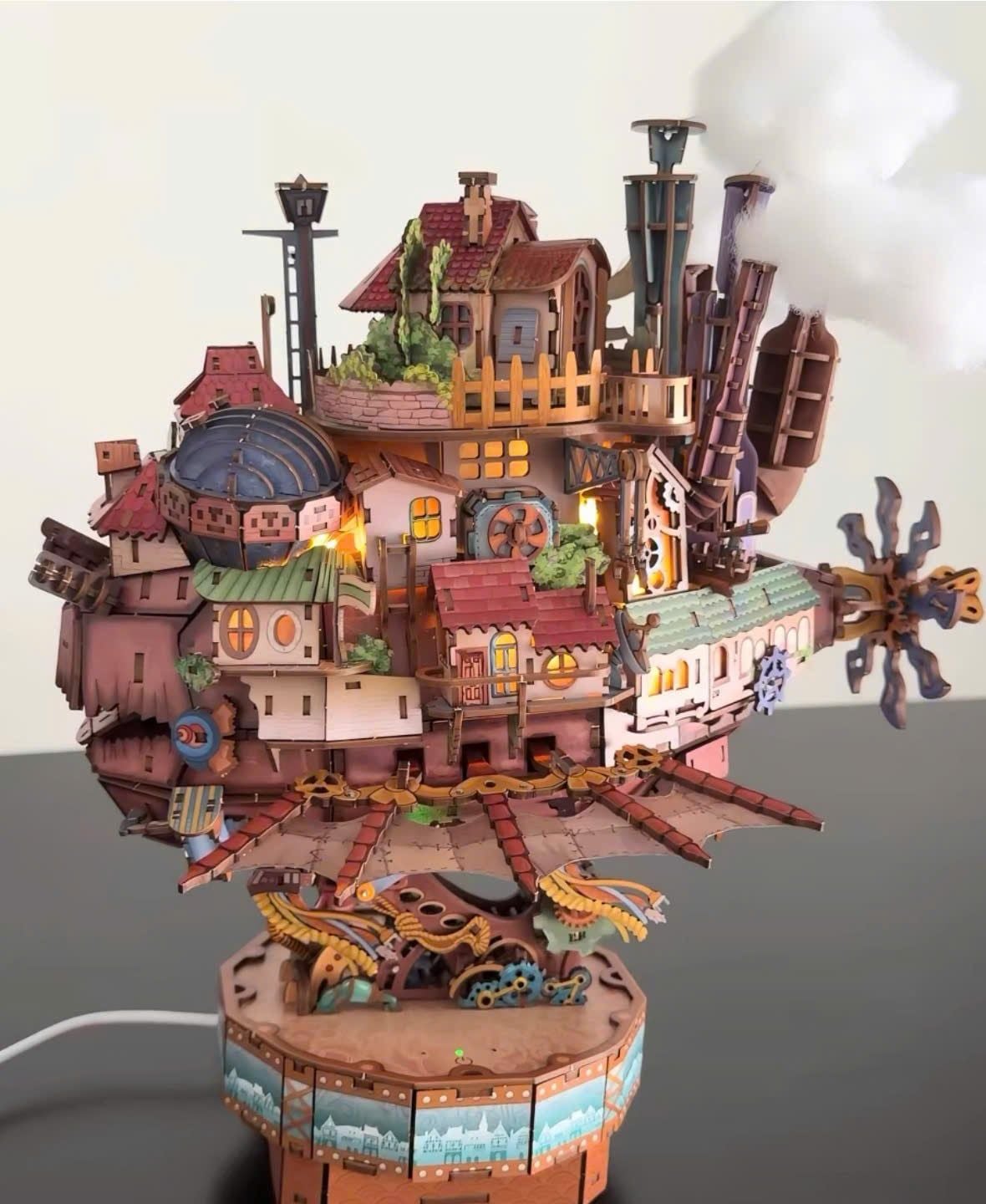  [ORDER] Bộ Xếp Hình Howl's Moving Castle (Tích Hợp Hộp Nhạc Và Đèn) 