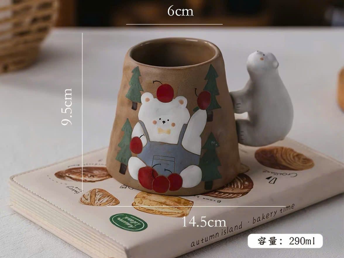  [ORDER] Cốc Gốm Gấu Bắc Cực 
