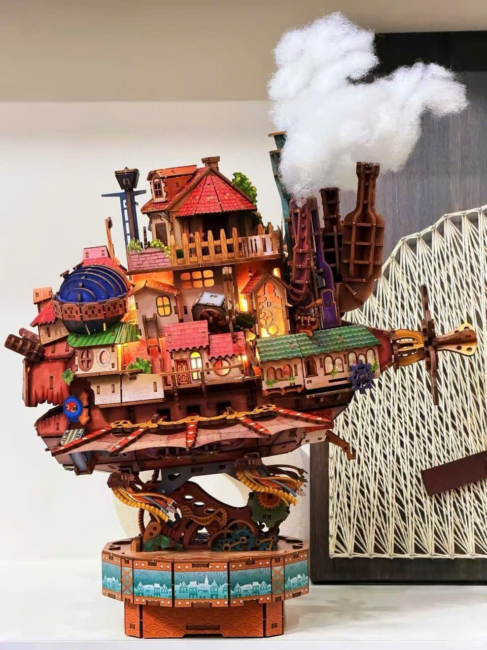  [ORDER] Bộ Xếp Hình Howl's Moving Castle (Tích Hợp Hộp Nhạc Và Đèn) 