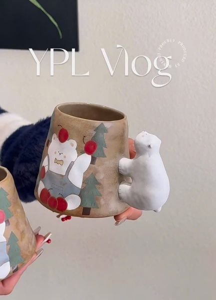  [ORDER] Cốc Gốm Gấu Bắc Cực 