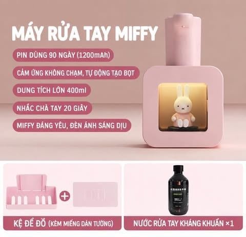  [ORDER] Máy Rửa Tay Tạo Bọt Miffy 
