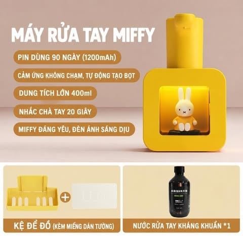  [ORDER] Máy Rửa Tay Tạo Bọt Miffy 