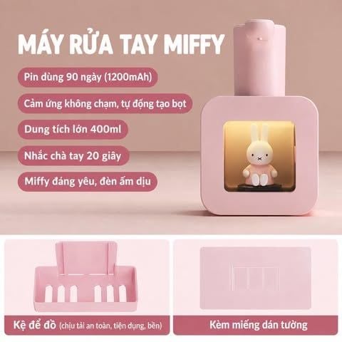  [ORDER] Máy Rửa Tay Tạo Bọt Miffy 