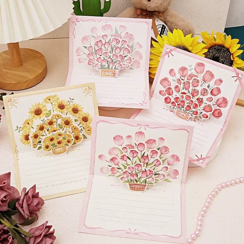  Thiệp Hoa Pop-Up - Chữ Nhật 