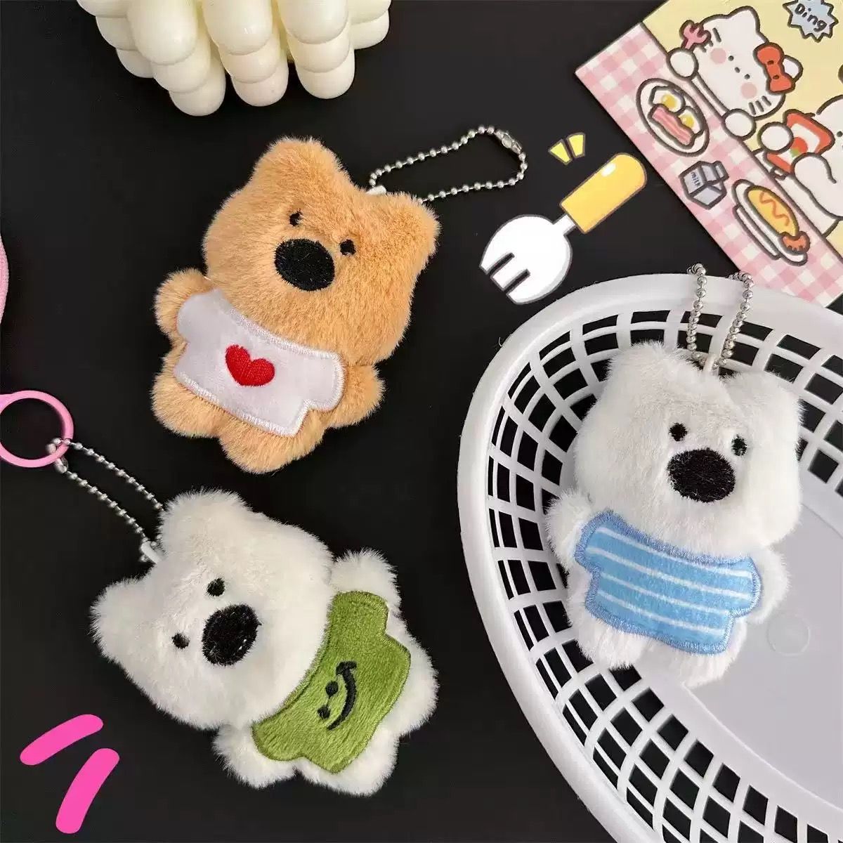  Móc Khoá Cún Bông Dễ Thương 