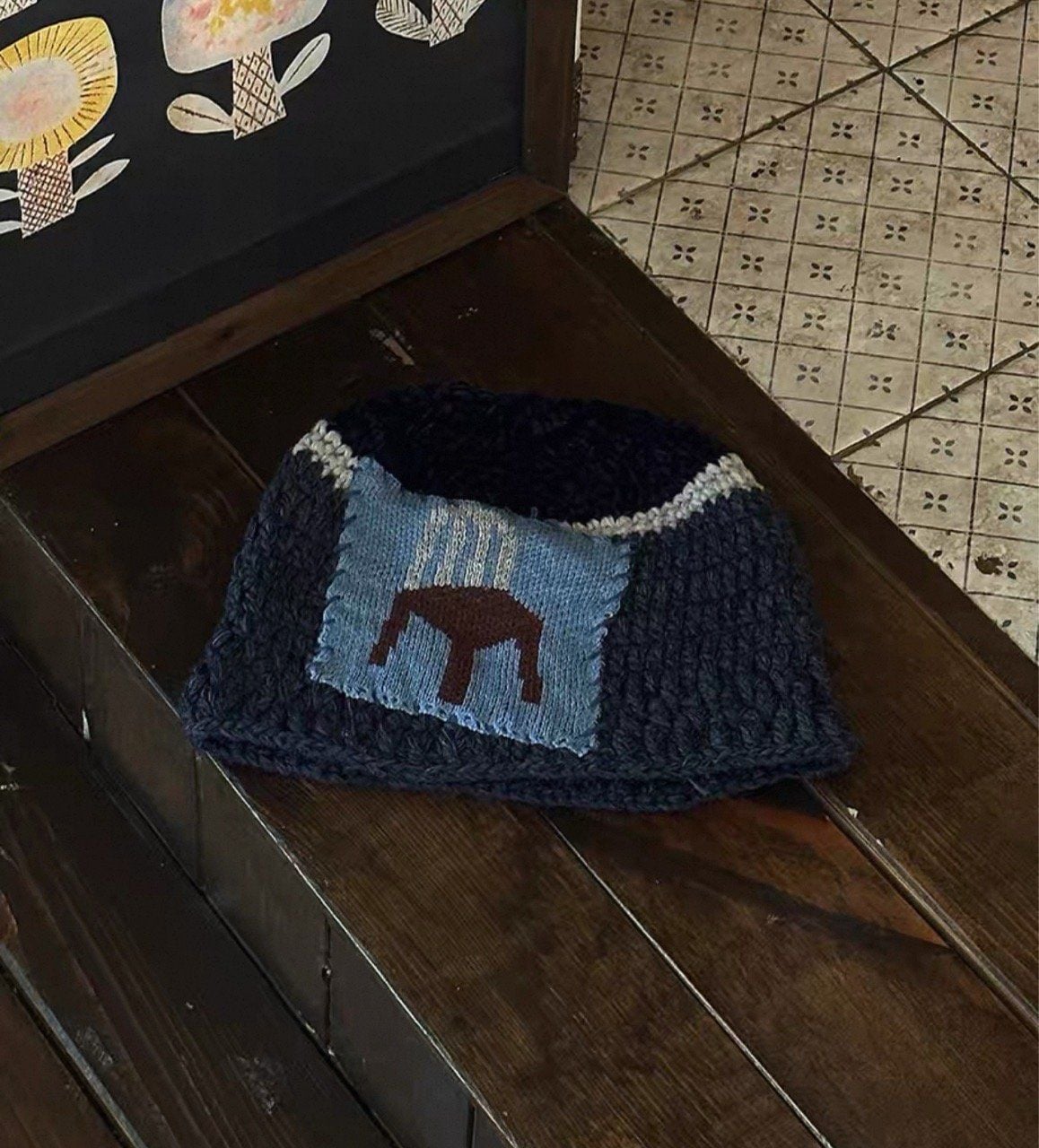  Mũ Bucket Len Patchwork 