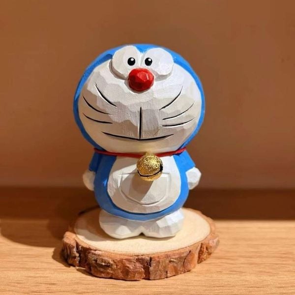  Tượng Khắc Gỗ Doraemon 