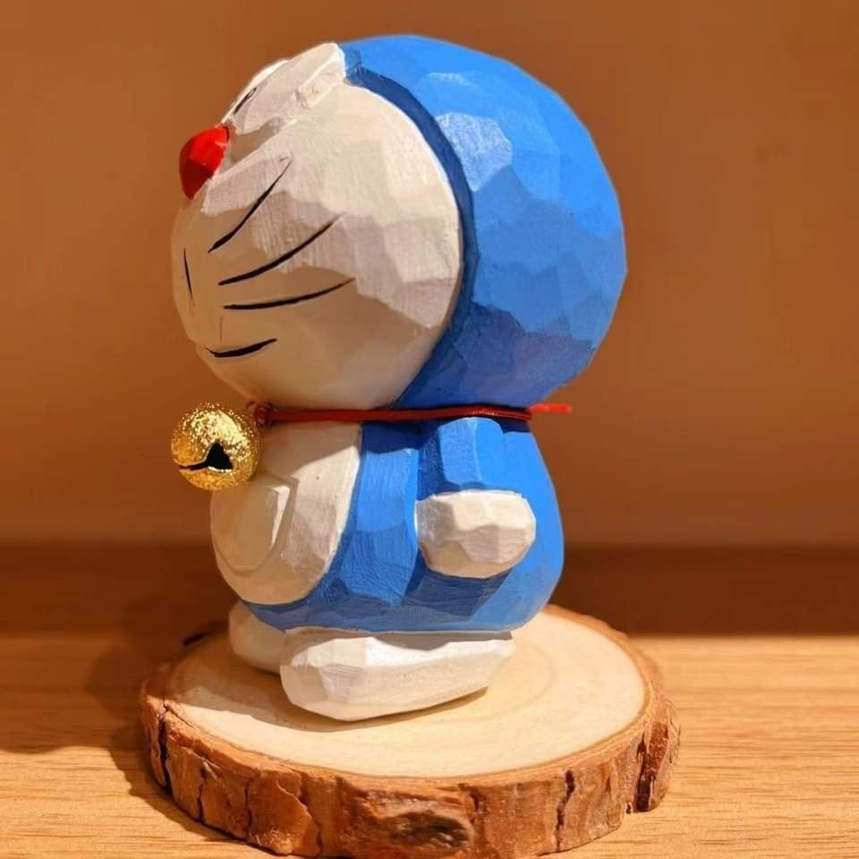  Tượng Khắc Gỗ Doraemon 