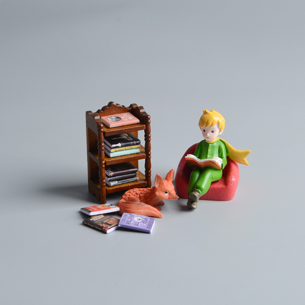  Set Tượng Mini Hoàng Tử Bé Đọc Sách Cùng Cáo Nhỏ 