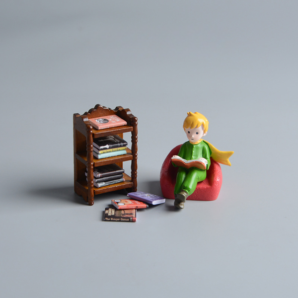  Set Tượng Mini Hoàng Tử Bé Đọc Sách Cùng Cáo Nhỏ 