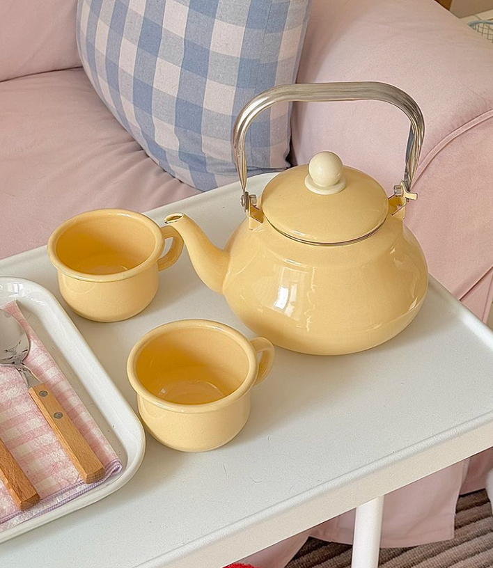  Ấm Đun Nước Tráng Men Sữa Fufu 