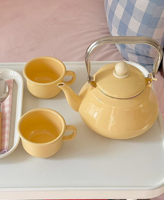  Ấm Đun Nước Tráng Men Sữa Fufu 