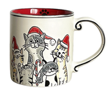  Cốc Sứ Mèo Giáng Sinh Vẽ Tay 