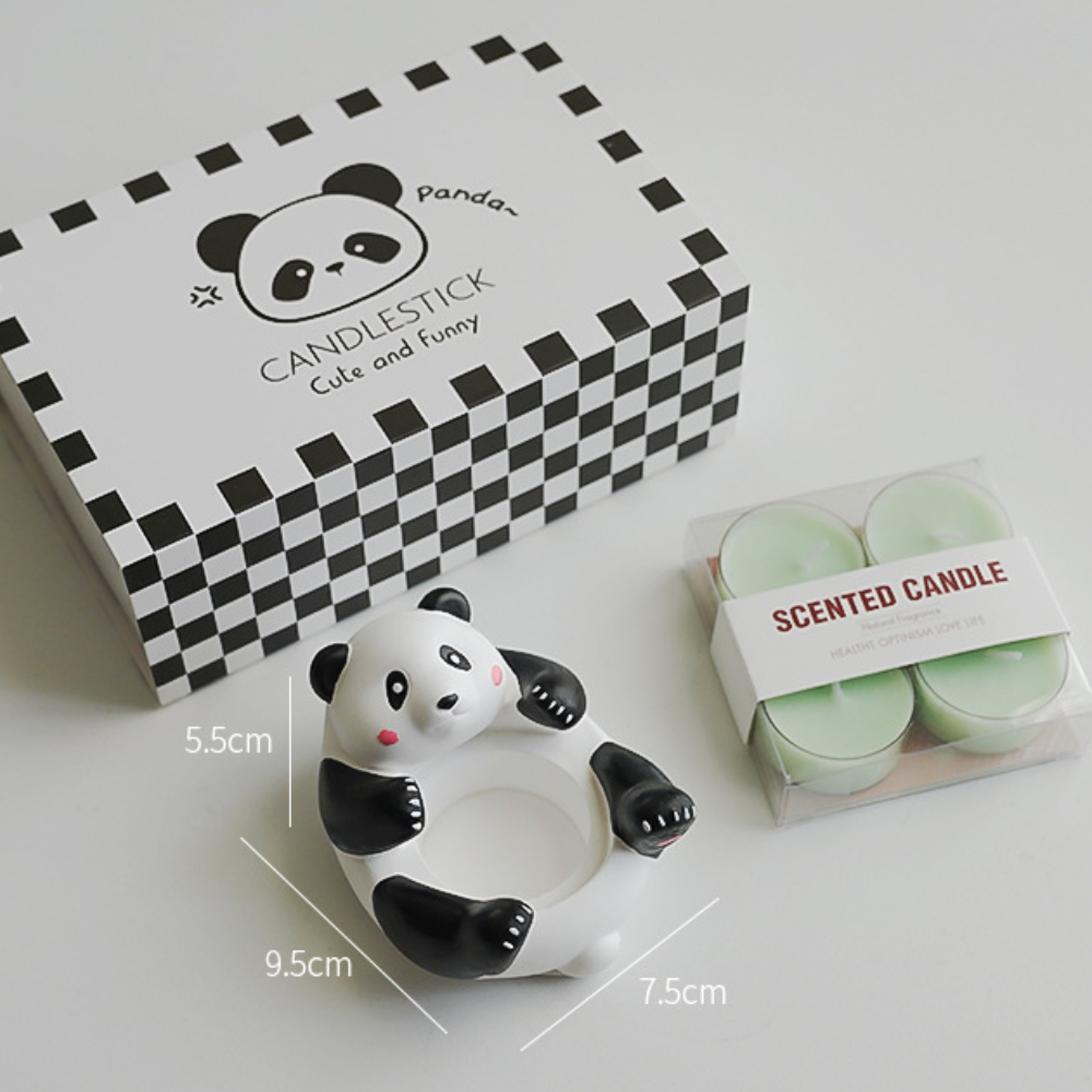  Set Nến Và Đế Nến Gấu Trúc 