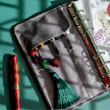  Set Quà Tặng Gấm Hoa (Sổ + Bút Máy Gỗ Đàn Hương) 