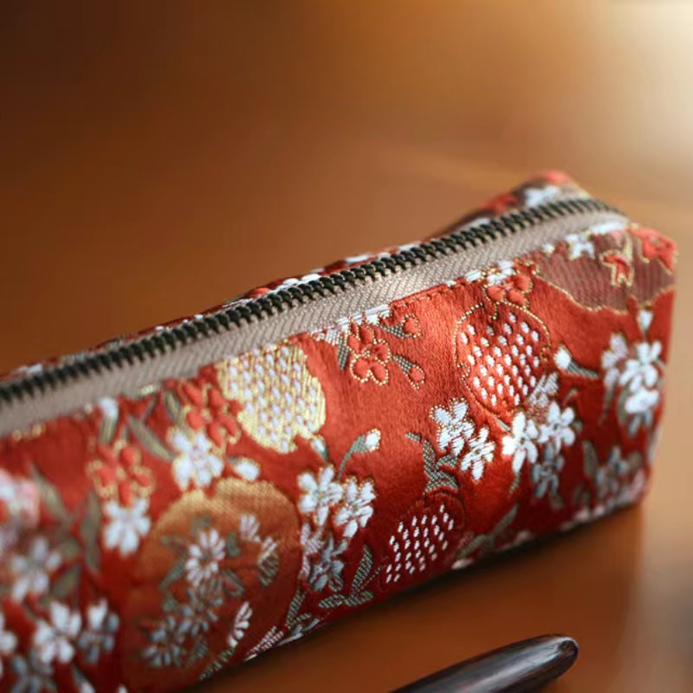 Túi bút Gấm Hoa 