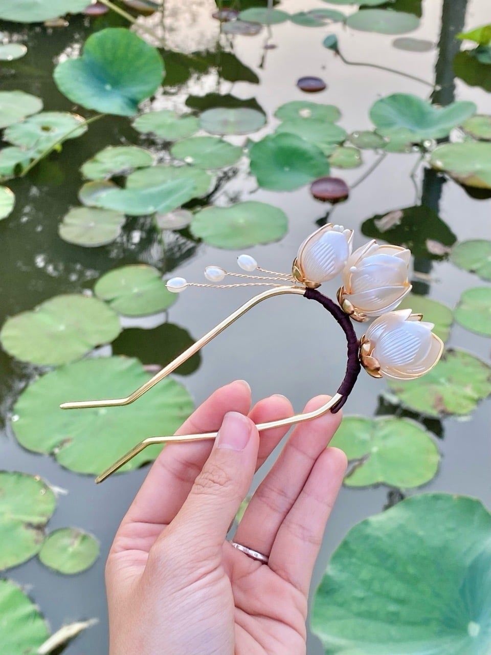  Trâm Cài Chữ U Hoa Mộc Lan 