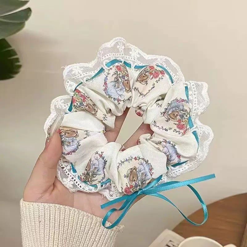  Scrunchie Nơ Xanh 