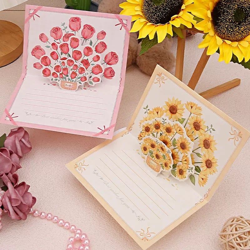  Thiệp Hoa Pop-Up - Chữ Nhật 