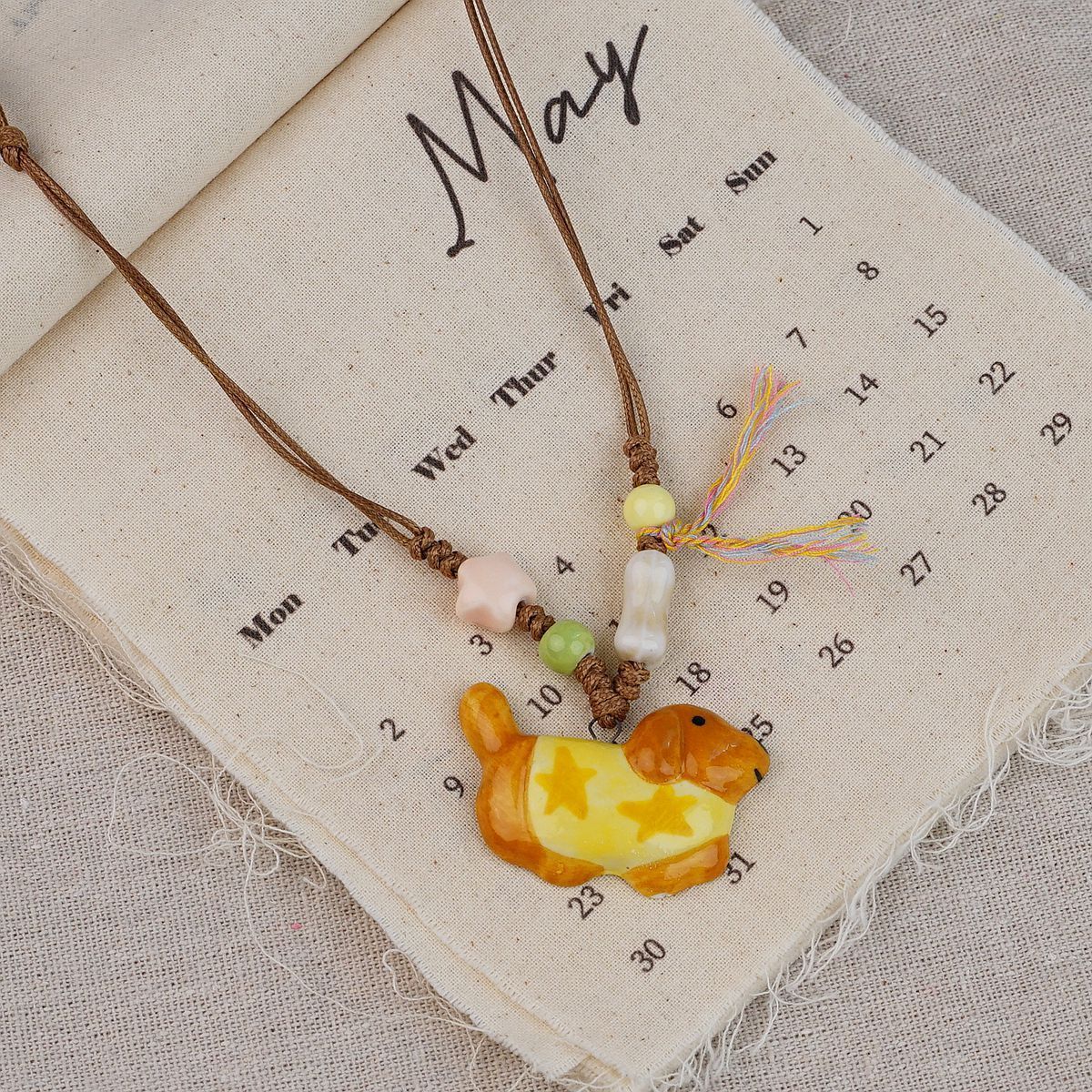  Dây Chuyền Cún Gốm 