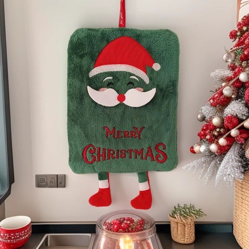  Khăn Lau Tay Xmas Lông Cừu San Hô 