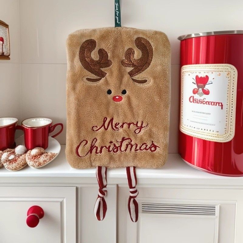  Khăn Lau Tay Xmas Lông Cừu San Hô 