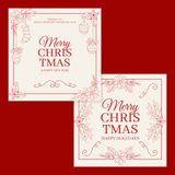  Sticker Vuông Merry Christmas (1 Miếng) 