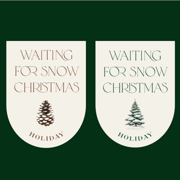  Sticker Waiting For Snow Christmas (1 Miếng) 