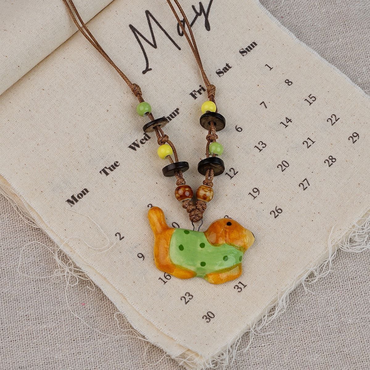  Dây Chuyền Cún Gốm 