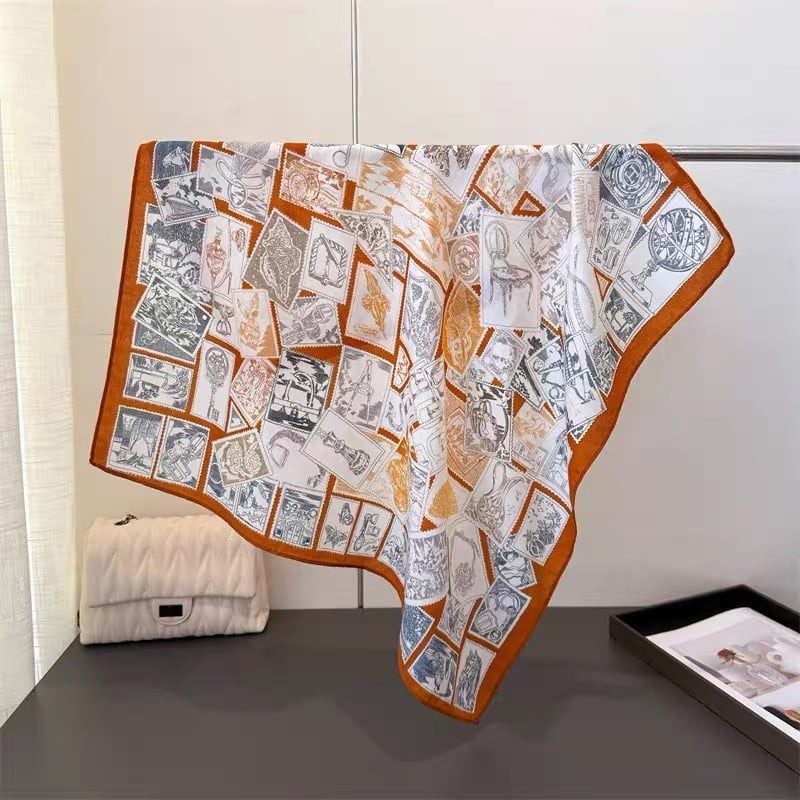  Khăn Lụa Cao Cấp Họa Tiết Ngựa 