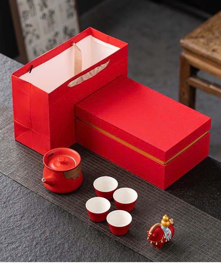  Bộ Ấm Trà Mã Đáo Cát Tường - Quà Tặng May Mắn 2026 