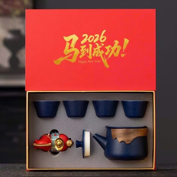  Bộ Ấm Trà Mã Đáo Cát Tường - Quà Tặng May Mắn 2026 