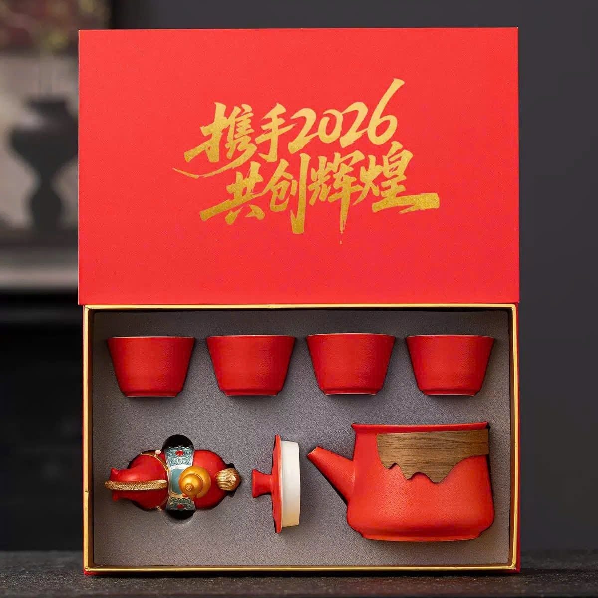  Bộ Ấm Trà Mã Đáo Cát Tường - Quà Tặng May Mắn 2026 